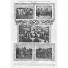 Revival of the Ancient Roman Festival of the Parilia - Antique Print 1902