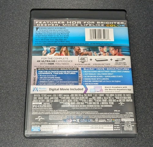 2 Fast 2 Furious (4K & HD Blu-ray Combo 2003) Ships Fast! Paul Walker - 第 4/4 張圖片