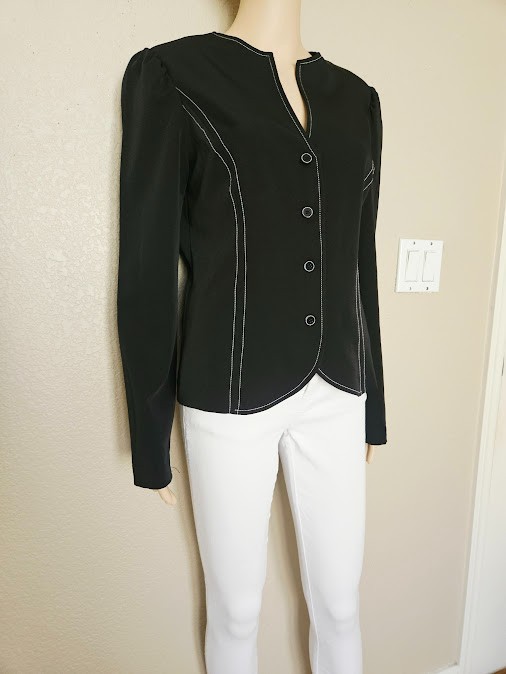 Ruby Rox Women’s Black Polyester Blend Blazer Lon… - image 3