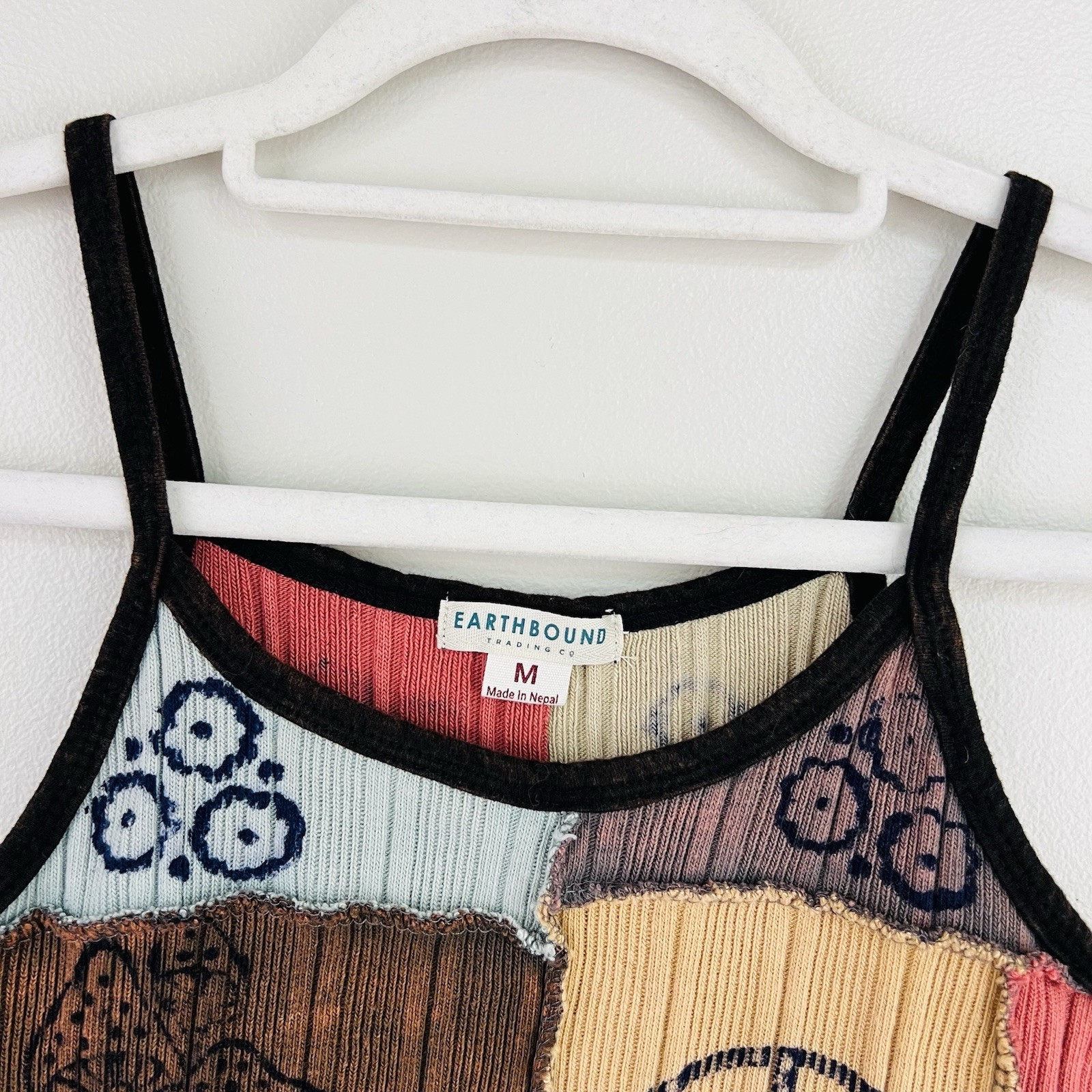 Earthbound Boho Peace Patchwork Hippy Boho Tank T… - image 3