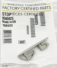 W10199682 Whirlpool Dishwasher Upper Dishrack Rail End Cap Stop - New OEM