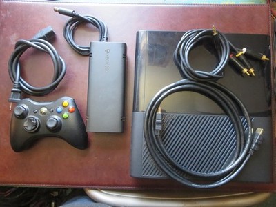 Microsoft XBox 360 E System BLACK Video Game Console 4GB Wireless Bundle 360E