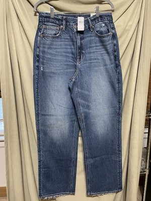 High Waist American Eagle Curvy 90's Straight Leg Womans Size 10 Regular
