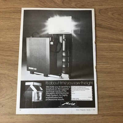 CAMS53 MAGAZINWERBUNG 11X8 METZ MECABLITZ 402 ELEKTRONISCHES BLITZSYSTEM
