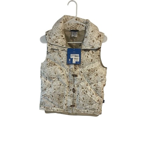 NWT Patagonia Womens Toggle Down Puffer Vest Sz Xs Birch White Full Zip - Picture 4 of 9