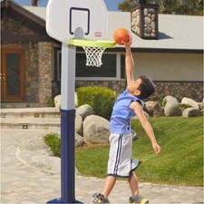 Little Tikes Adjust 'n Jam Pro Basketball Hoop Toy with Weighted Base Open Box 