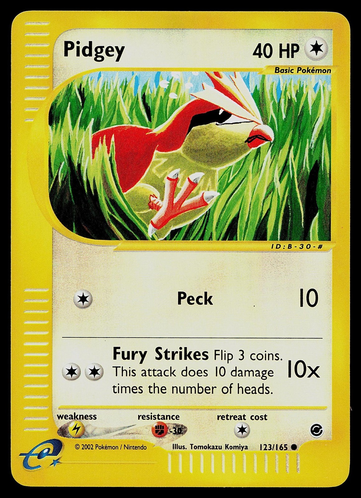 Pokemon Card - Pidgey Expedition Base Set 123/165 Reverse Holo Common