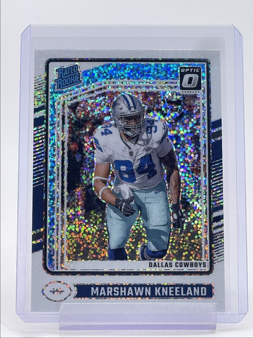MARSHAWN KNEELAND 2024 OPTIC RATED ROOKIE WHITE SPARKLE PRIZM RC Q3280