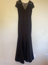 Cache Mermaid Black bodycon spandex NWT Gown Sequin formal dress gown sz 4