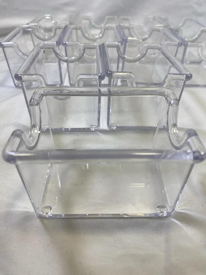 Lot Of 11 - Clear Plastic Restaurant Sugar / Sweetener Packet Container Holders - Image 2 of 4