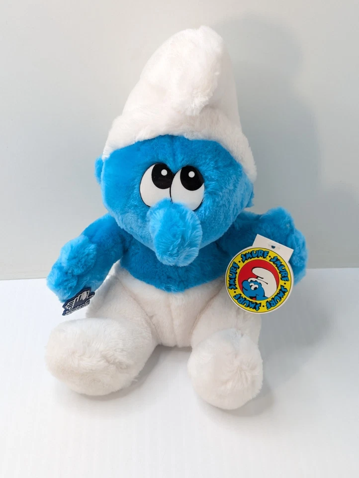 APPLAUSE PEYO PLUSH SMURF DOLL #27174 STUFFED ANIMAL NEW WITH TAGS 11" TALL - Image 2 of 4