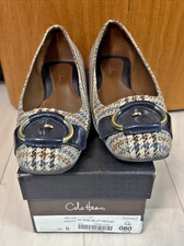 Cole Haan Air Genie Tweed Buckle Plaid Ballet Flats Womens 8 W/Box