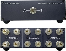 P2 2 1 -IN-1 2 -OUT Amp Amplifier Speaker Switcher Selector Switch Splitter 2-Wa
