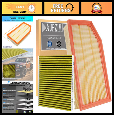 High-Performance Engine & Cabin Air Filter with Activated Carbon for Jeep Wrangl