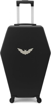 GUTE Coffin Suitcase 26.5in Gothic Luggage Black Hard