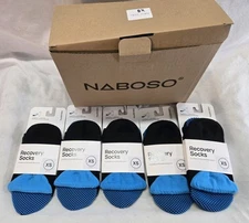 Lot of 5 Naboso Recovery Socks  Compression+Texture XS Women 5, 5.5, 6, 6.5 NEW