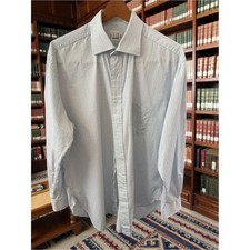 Dunhill Blue and White Windowpane Dress Shirt