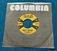 Marty Robbins 45 Ain't I The Lucky One / The Last Time I Saw My Heart Columbia