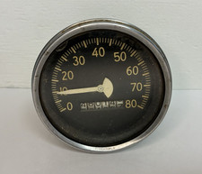 Vintage Mechanical Gauge Speedometer 0-80 Mph Likely Stewart Warner