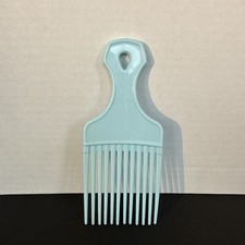 Vintage Hair Pick - Plastic - Light Blue