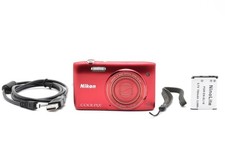 Nikon COOLPIX S3500 Raspberry Red Compact Digital Camera Tested Condition