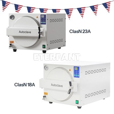ETERFANT 23L/18L Dental Autoclave Steam Sterilizer Class N Medical Sterilization