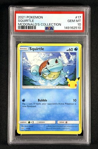 Squirtle graded PSA 10 for sale on eBay