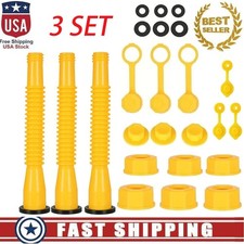3X Replacement Gas Can Spout Nozzle Vent Kit For Plastic Gas Cans Old Style Caps