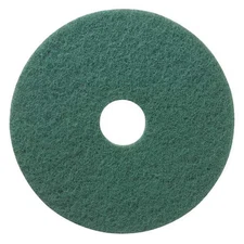 Tough Guy 402W21 Scrubbing Pad, Green, Size 13", Round, Pk5