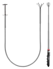 2 Pack Pickup Tool Set, 25 LB Telescoping Magnet Grabber Tool with Pocket Cli...