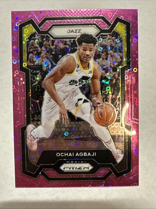 2023-24 Prizm Basketball NBA Ochai Agbaji #92 Pink Fast Break Disco 13/50