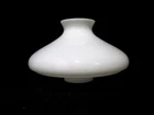 Rare Vtg. 12.5" Milk Glass Tam-O-Shanter Hurricane Lamp Shade Plain Top 4"Fitter