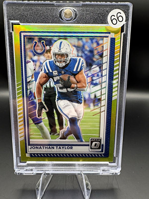 2025 Donruss Optic Jonathan Taylor Yellow Prizm /15 SSP #13/15 Colts