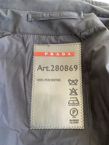Prada Sz 40 Zip Up Jacket with Belt Tesla Tech Black Fitted Sexy - Picture 6 of 19