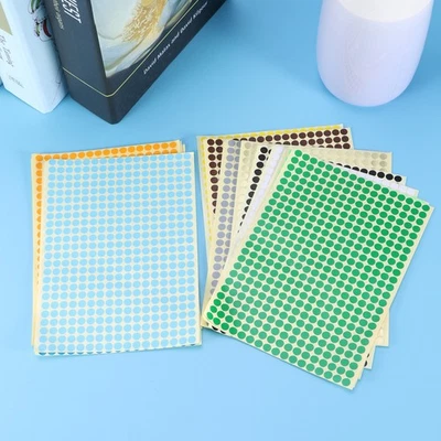 16 Pcs 6MM Color-Coding Sticker Dots Bright Color Circle Dot Labels Mixed - Image 1 of 4