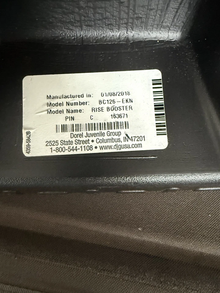 Preowned Good Condition Booster Seat and Brica Seat Cover Black - Image 3 of 3