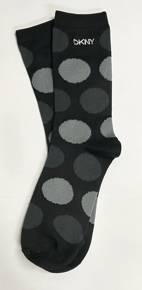 DKNY Mujer Suave Negro y Gris Polkadot Pantalón Calcetines 3 Pares, Zapato Talla 5-9 Foto 2 de 3
