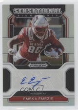 2023 Panini Chronicles Draft Picks Silver Prizm Emeka Emezie #SS-EEM Auto 07rd