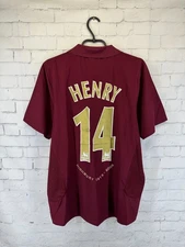 ARSENAL LONDON HENRY 2006 2007 VINTAGE RETRO FOOTBALL SHIRT JERSEY HOME SIZE L