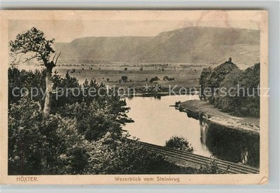Hoexter Weser Weser view from the stone jug landscape panorama