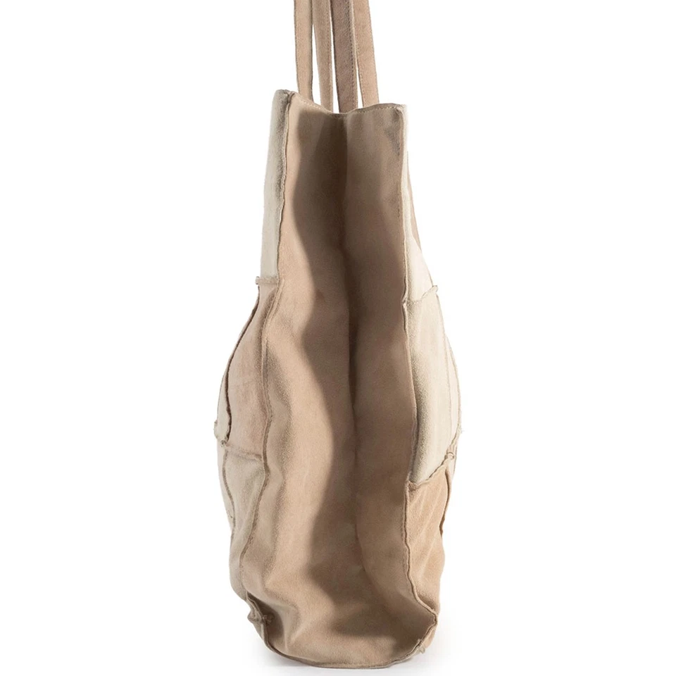 CHANEL лоскутное одеяло замшевая сумка с короткими ручками бежевый коричневый размер A4 женщин подержанный подлинный - Изображение 4 из 4