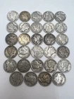 90% Silver • Lot of 29 • MERCURY Dimes • 1925-1945 • Circulated Assorted Dates