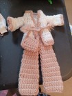 VTG 1960s -1970's Barbie Doll Handmade Crochet Brown Jumper Jacket Purse  — photo 2