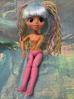Fidgie Friends Unicorn Sprinkles Doll Series 1 Spaghetti Hair Rubber Rainbow 10 