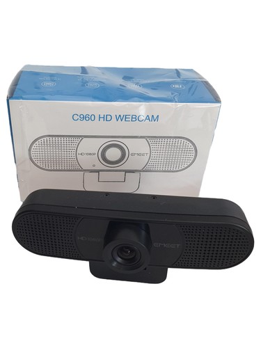 EMEET C960 Webcam HD 1080P kabelgebunden Schwarz für PC Laptop