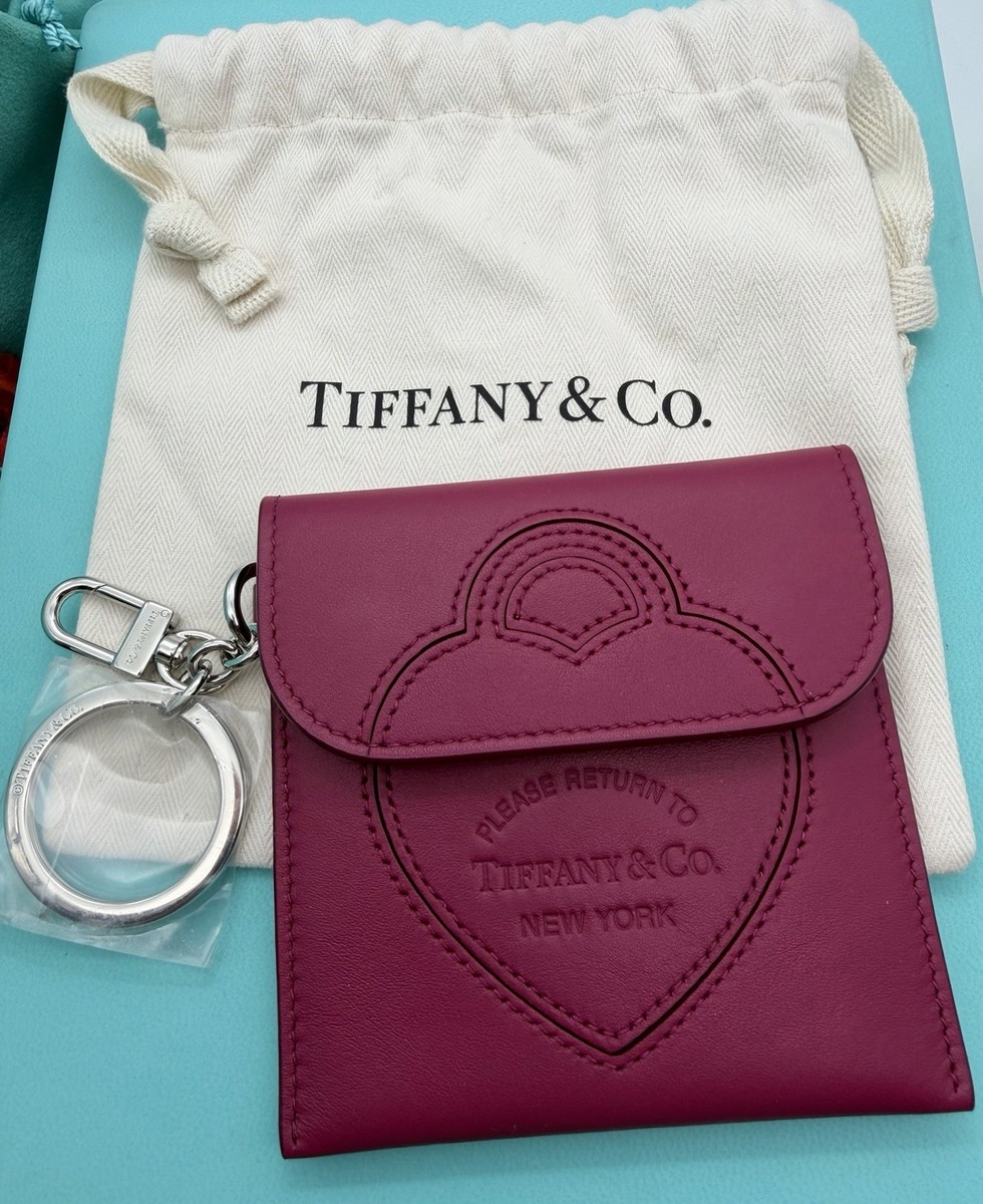 Tiffany & Co Return to Tiffany Fuchsia Keychain Leather Pouch coin