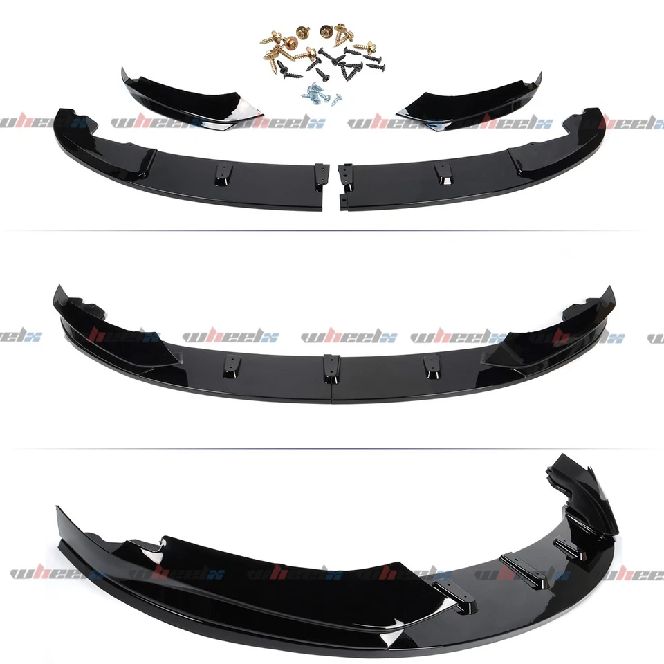 For BMW F32 F33 F36 4 Series M Sport 14-20 Gloss Black Front Bumper Lip Splitter Foto 2 de 4