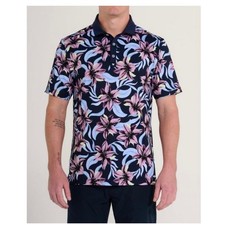 Bad Birdie Men's Core Performance Polo violet floral