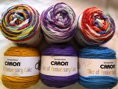 *NEW* Caron Slice Of Anniversary Cake- CHOOSE COLOR- DISC SHIPPING ON 2+