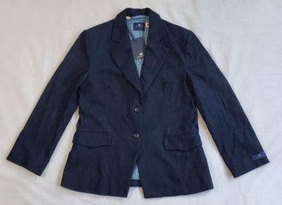New $348 Levi's Strauss & Co Japanese Denim Blazer Sport Blue Jacket Men Size  M